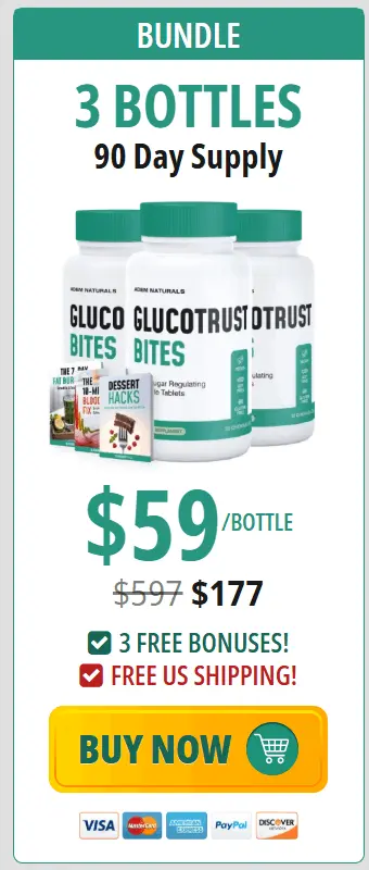 glucotrust bites 3 Bottles – Official Shop Discount Pack