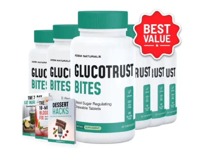 glucotrust bites 6 bottle pack